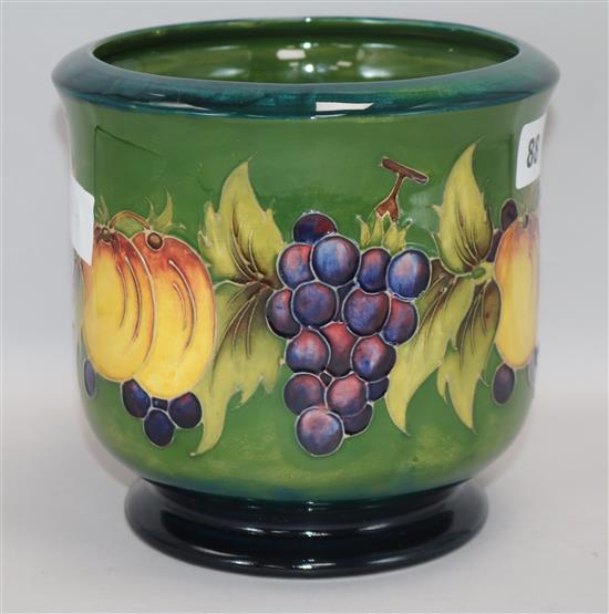 A Moorcroft Fruit and Vine jardiniere height 7cm